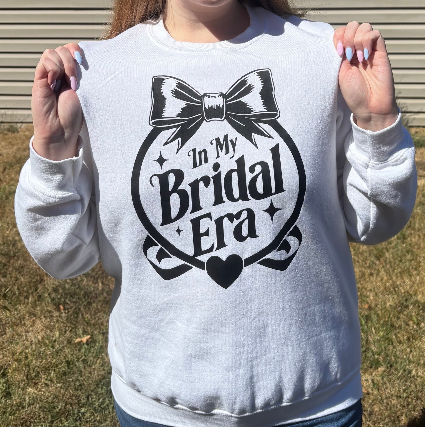 "In My Bridal Era" White Sweatshirt