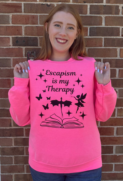 "Escapism is my Therapy" Bookish Sweatshirt