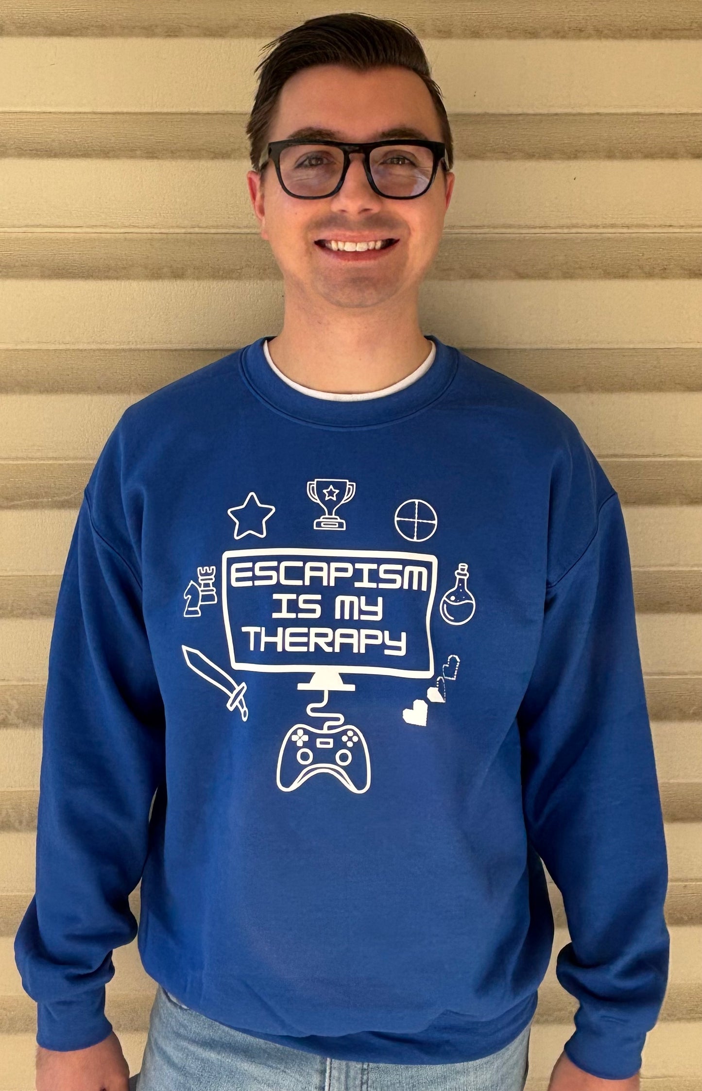 "Escapism is my Therapy" Gamer Sweatshirt.