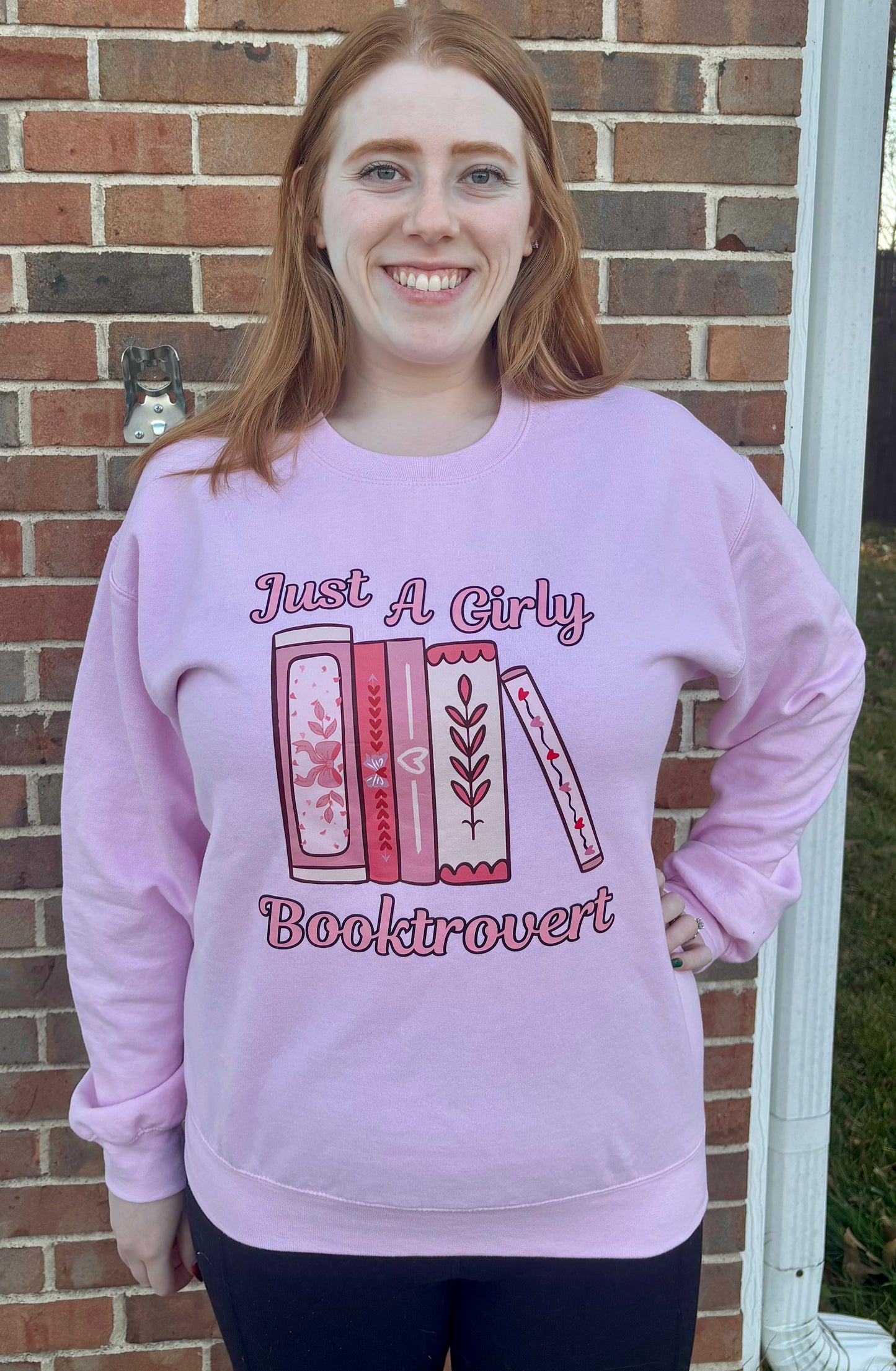 Just A Girly Booktrovert Sweatshirt