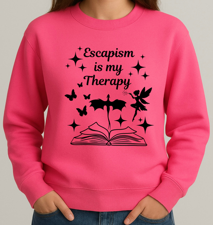 "Escapism is my Therapy" Bookish Sweatshirt
